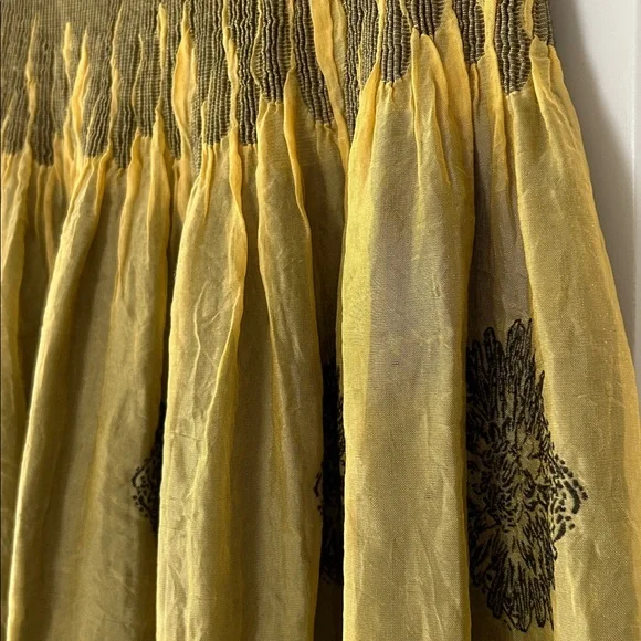 Lapis by Anthro Strapless Convertible Dress/Skirt Golden Yellow Stretchy Bodice - Picture 11 of 13